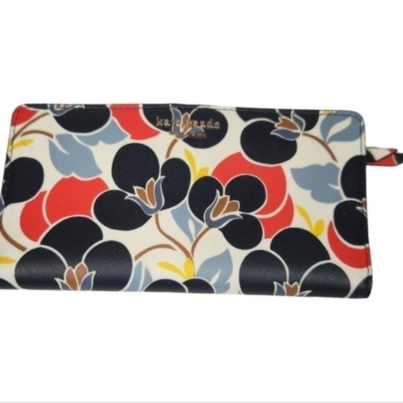 Kate Spade Cameron Breezy Floral Bi Fold Wallet - Picture 3 of 7